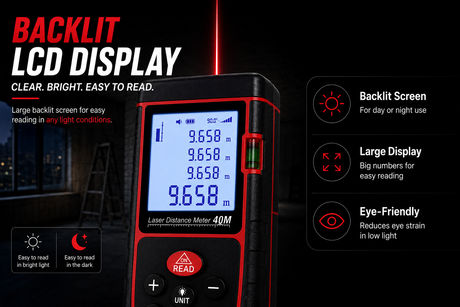 AUSHA 40M Laser Distance Meter