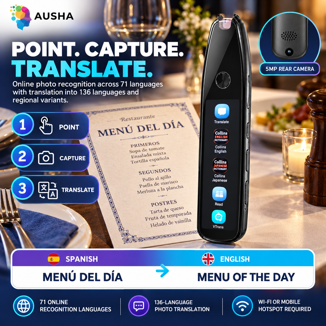 AUSHA AI Smart Translation Pen