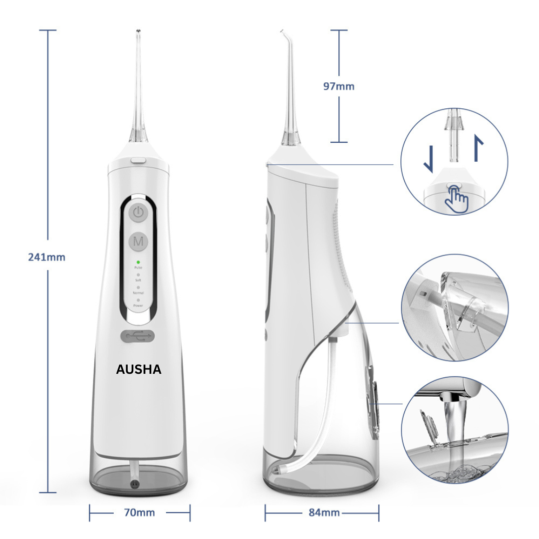 AUSHA Cordless Electric Dental Flosser for Teeth