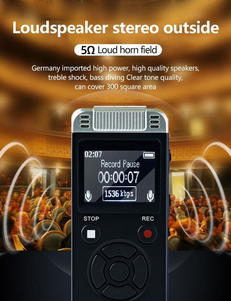 Digital Voice Recorder-32GB Storage & 80 Hours Battery Life