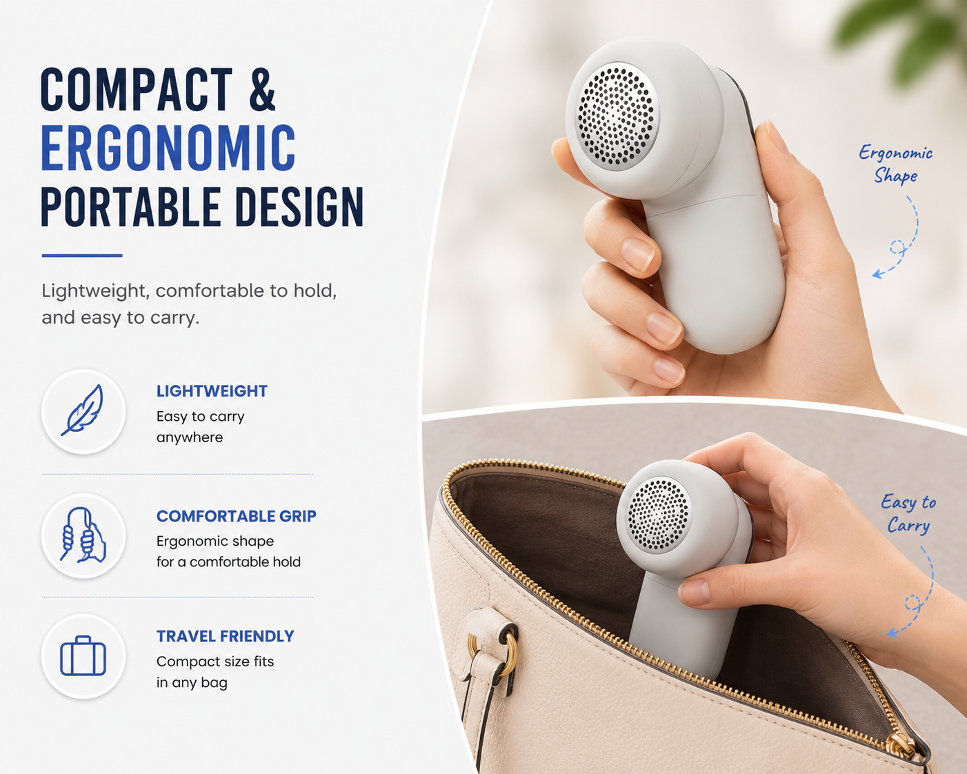 AUSHA Rechargeable Fabric Shaver Lint Remover