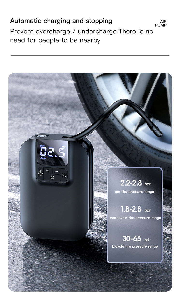 Portable Electric Air Pump with 150 PSI & 5000 mAh Battery