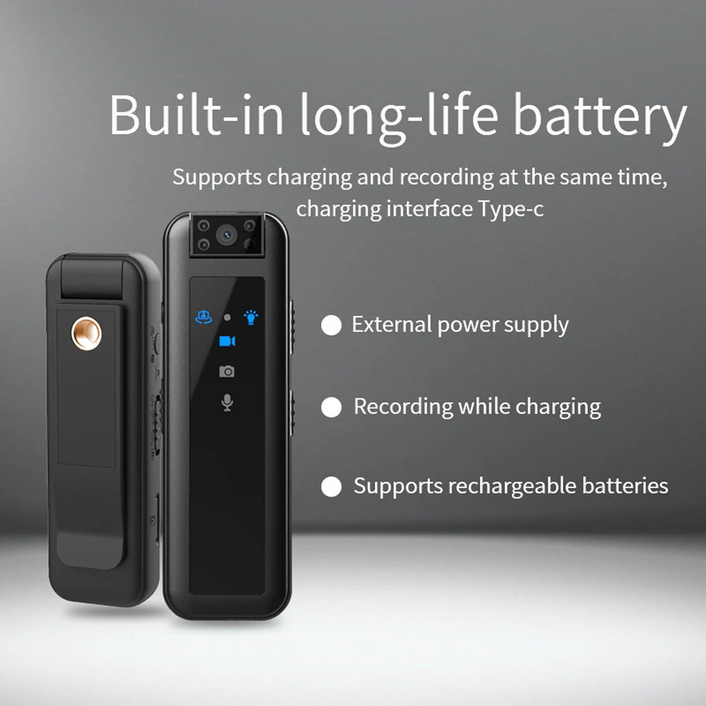 HD Mini Body Camera with 5 Hours Battery Backup