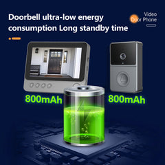 Wireless Video Doorbell with 4.3" LCD Display Screen