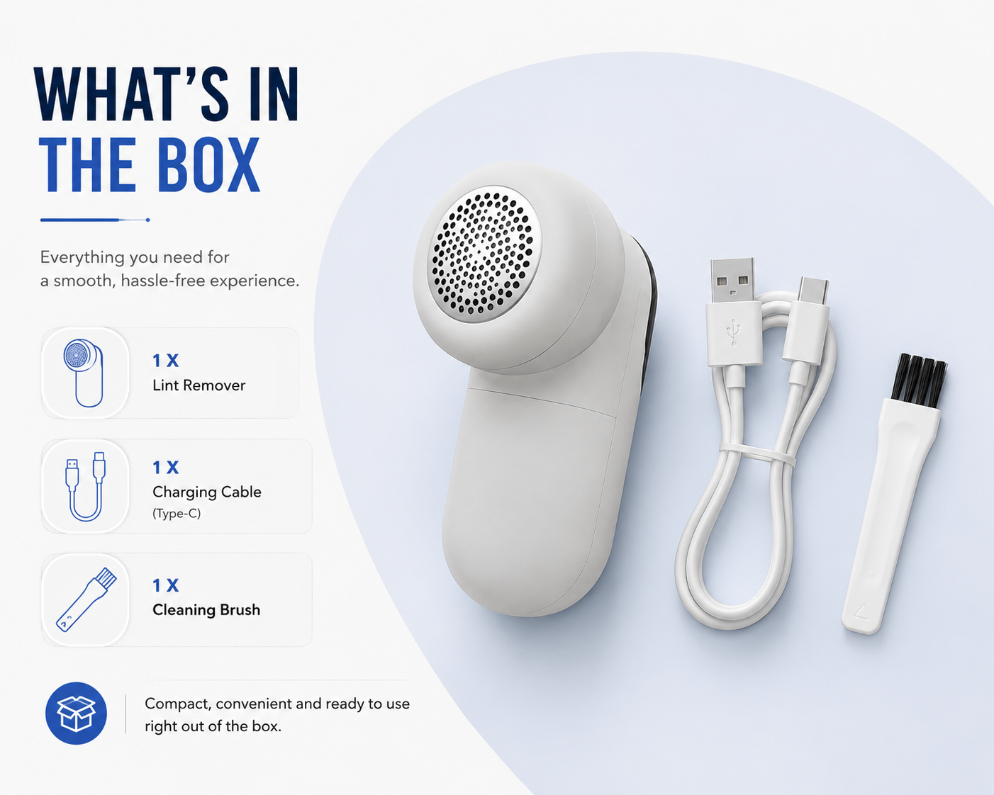 AUSHA Rechargeable Fabric Shaver Lint Remover