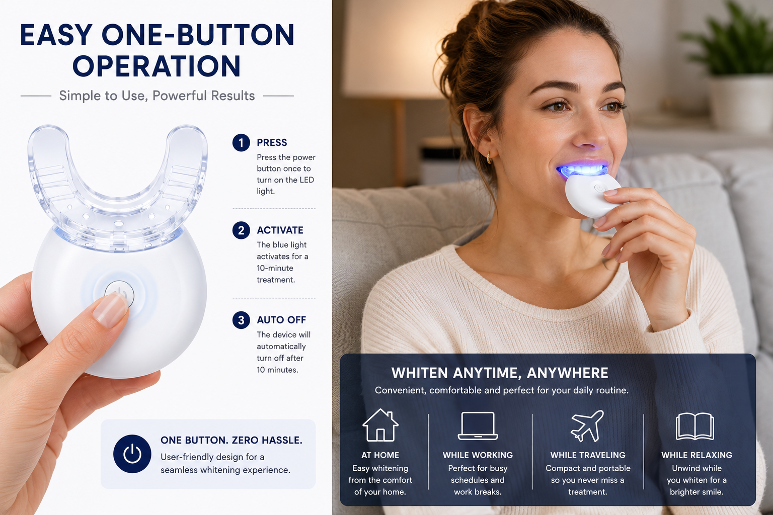 AUSHA LED Teeth Whitening Kit with LED Light