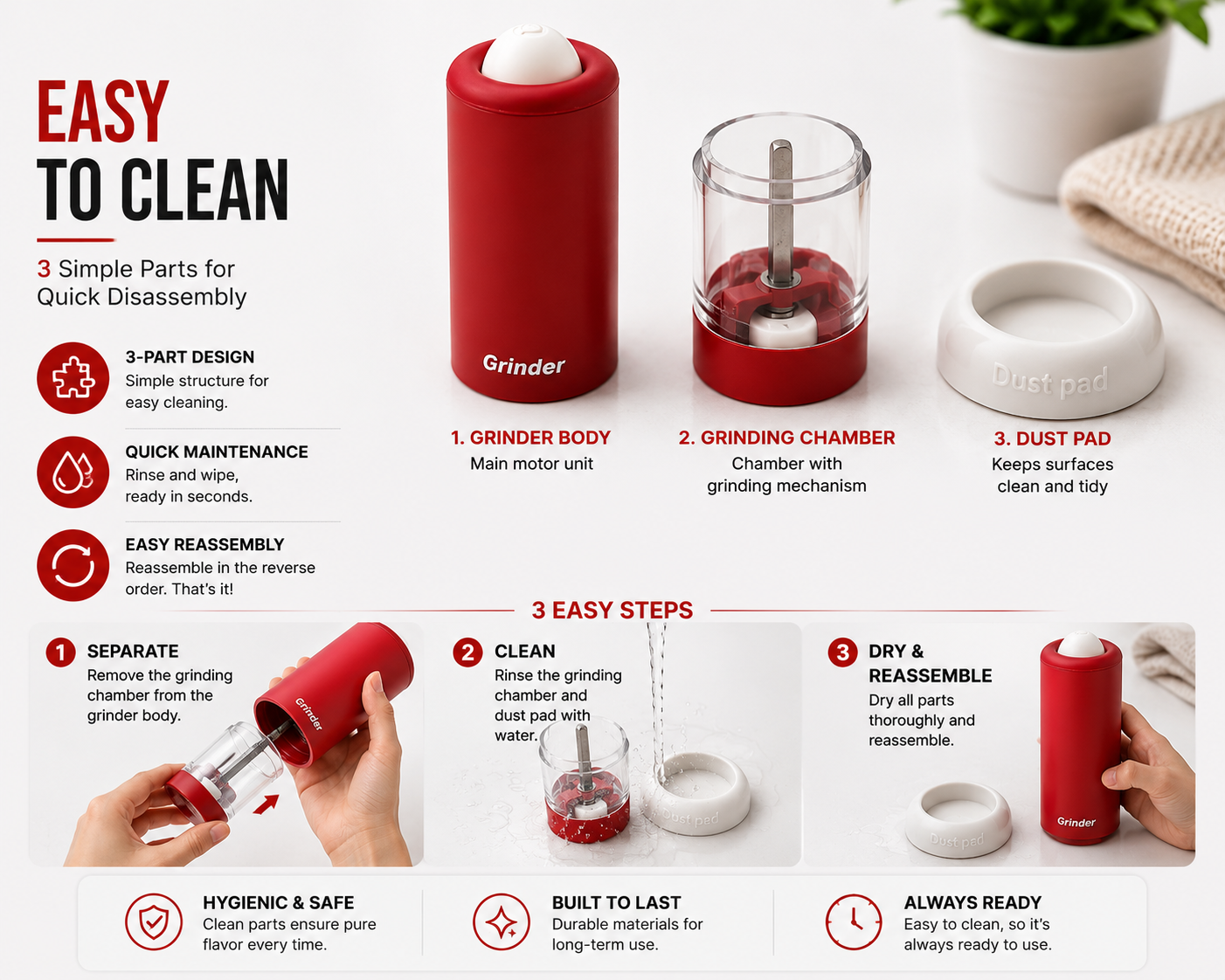 AUSHA Automatic Electric Salt & Pepper Grinder
