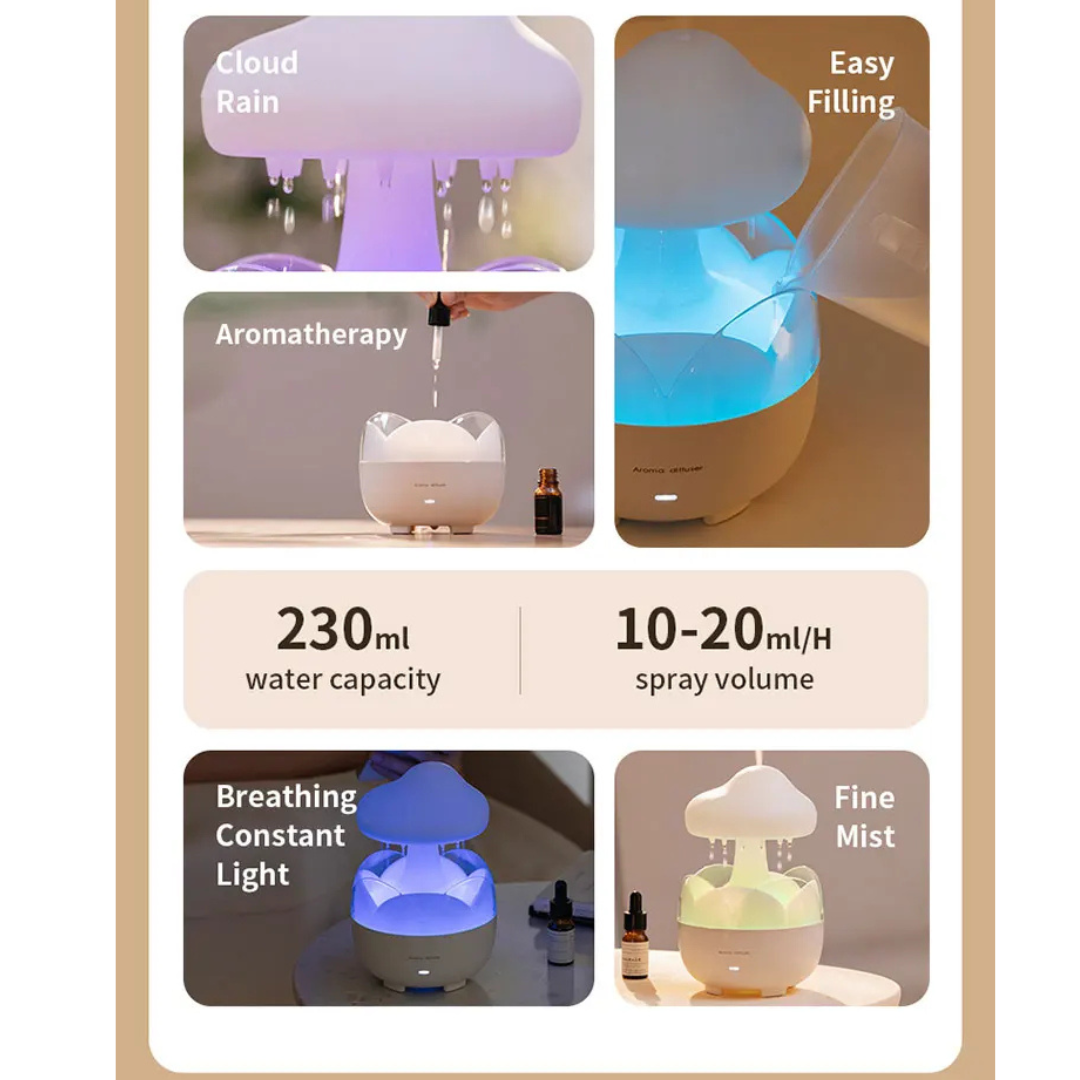 AUSHA Rain Cloud Humidifier & Aroma Diffuser
