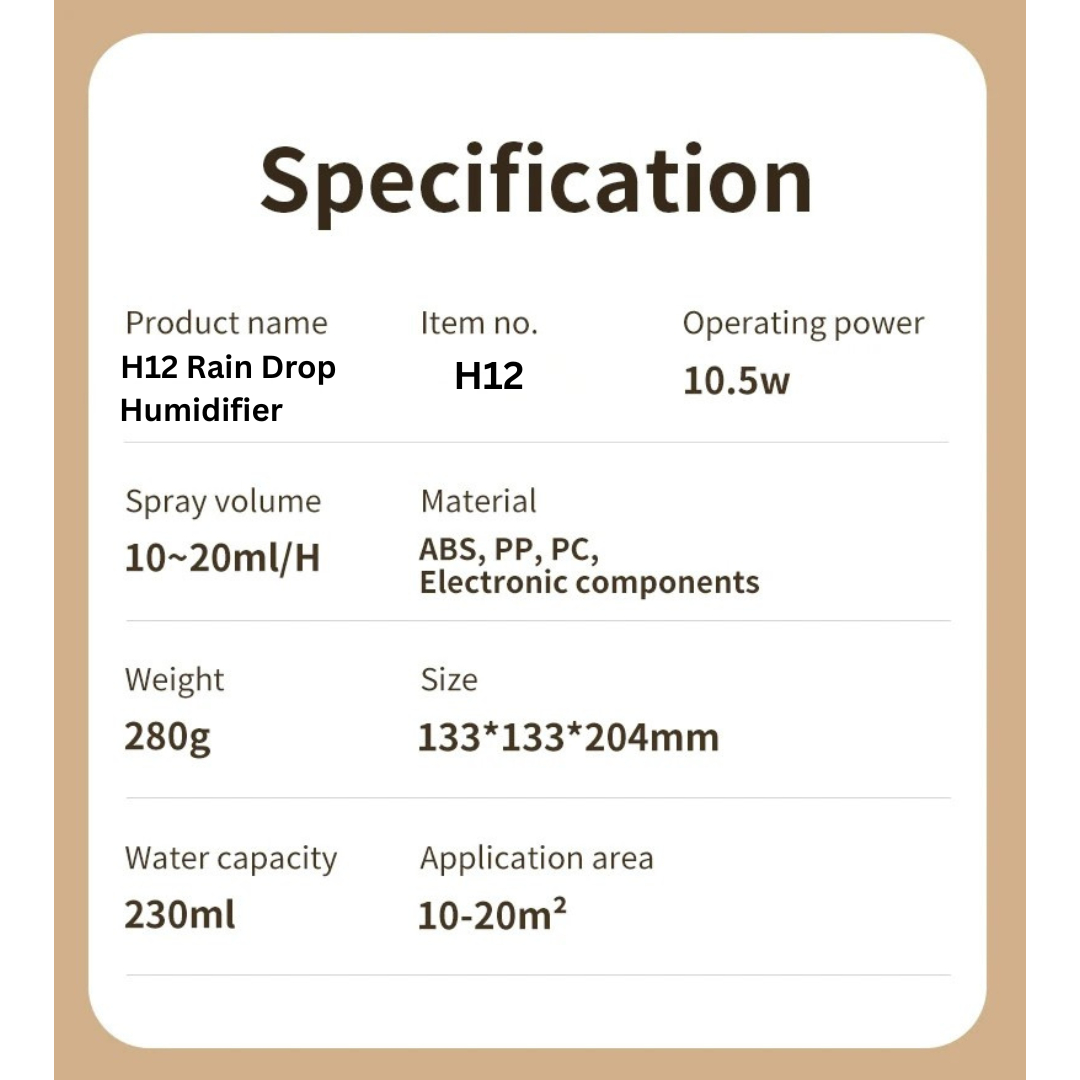 AUSHA Rain Cloud Humidifier & Aroma Diffuser
