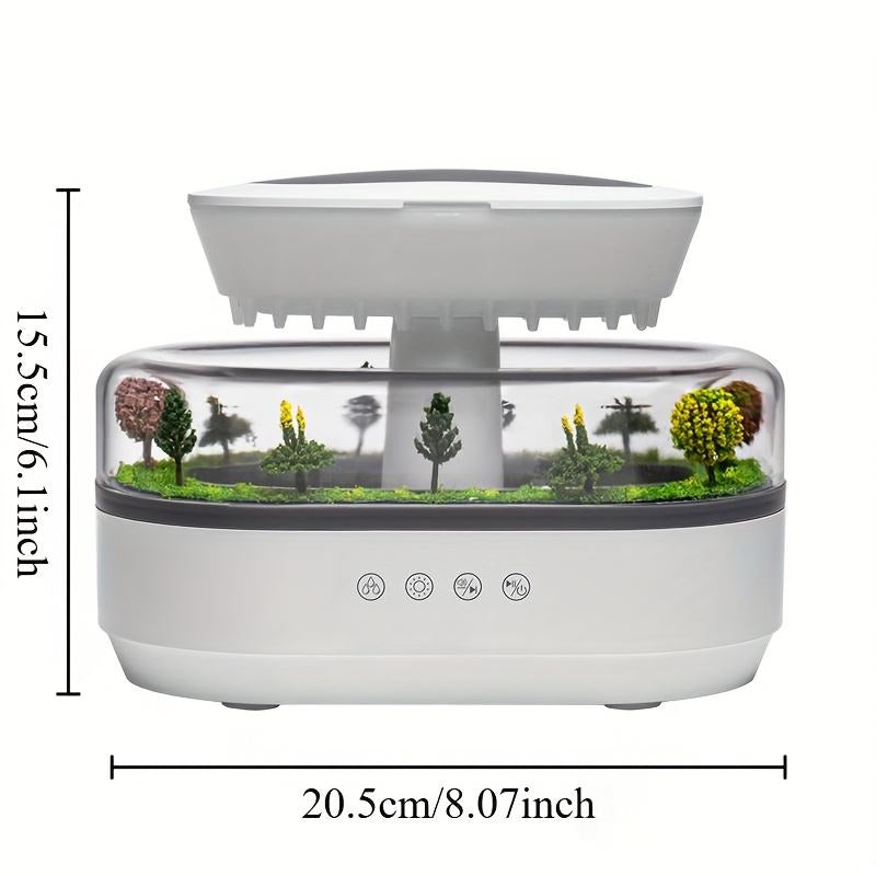 Raindrop Forest Aroma Diffuser with White Noise & RGB Light