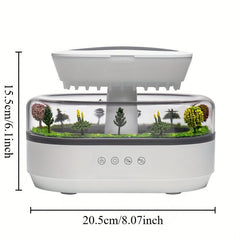 Raindrop Forest Aroma Diffuser with White Noise & RGB Light