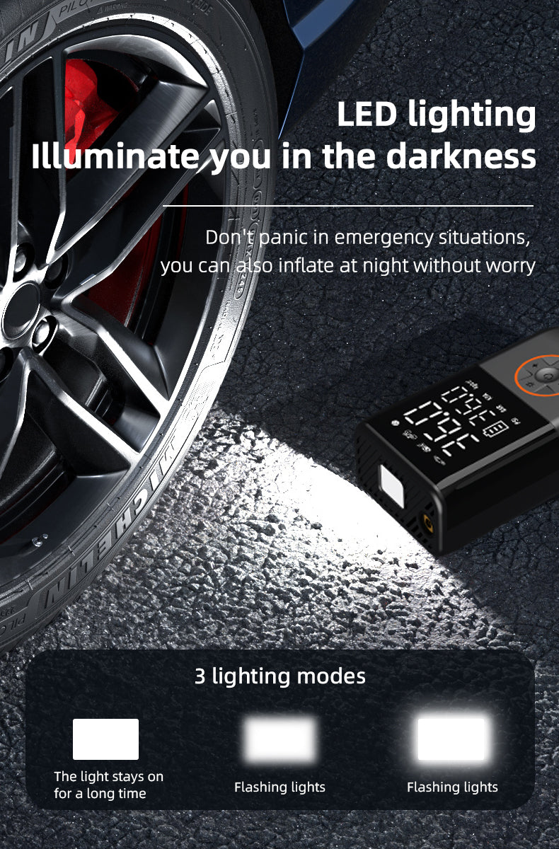Cordless Tyre Inflator for Car & Bike with 4000mAh Battery