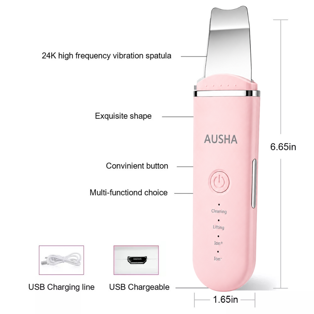 AUSHA Ultrasonic Skin Cleansing & Lifting Face Scrubber