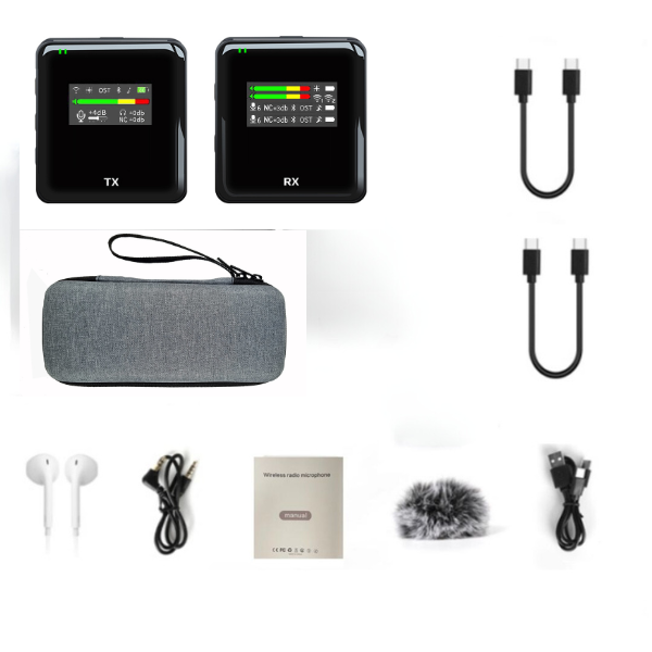 Wireless Lavalier Microphone with TFT Display