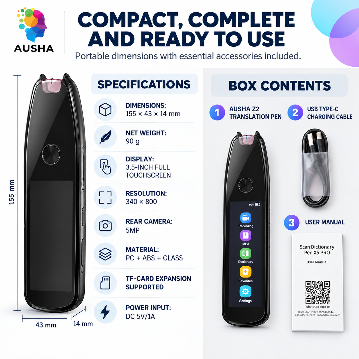 AUSHA AI Smart Translation Pen