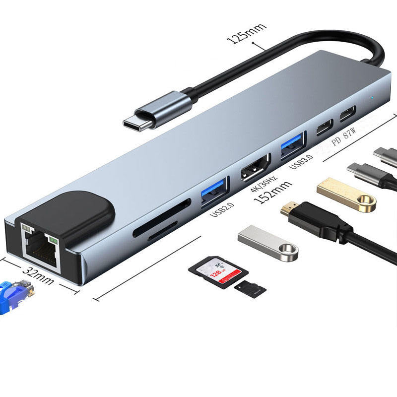 8 in 1 USB C Extension Hub