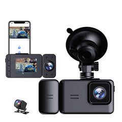 3 Channel Dash Cam for Cars with 2.5K Video & WiFi