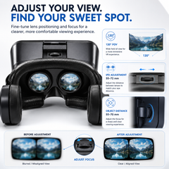 AUSHA Virtual Reality Glasses with Headphones