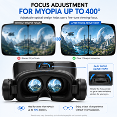 AUSHA Virtual Reality Glasses with Headphones