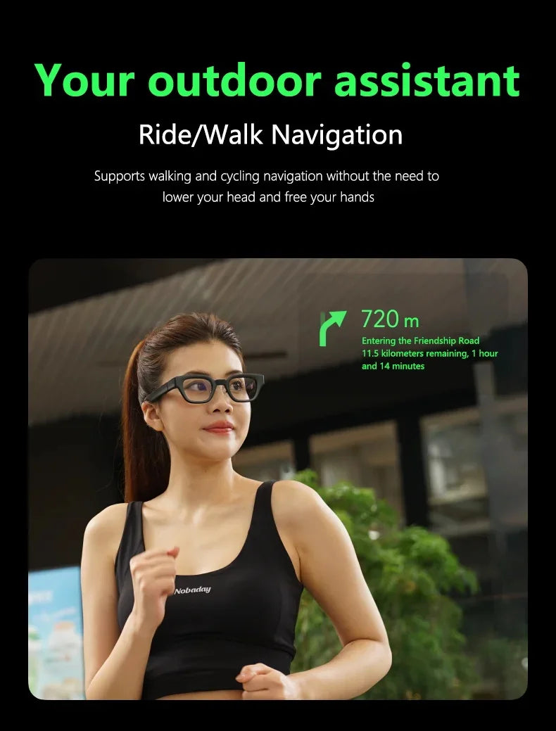 AI Smart AR Glasses – Real-Time Translation, Navigation, Music & AI Assistant