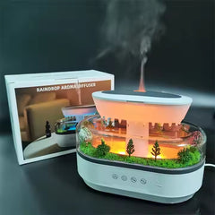 Raindrop Forest Aroma Diffuser with White Noise & RGB Light
