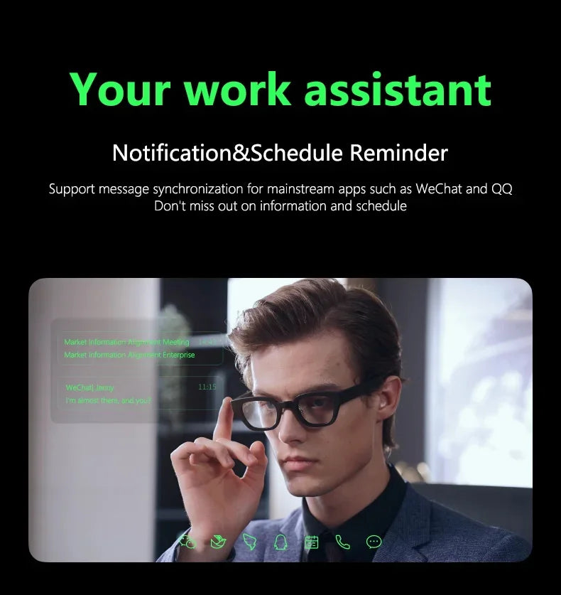 AI Smart AR Glasses – Real-Time Translation, Navigation, Music & AI Assistant