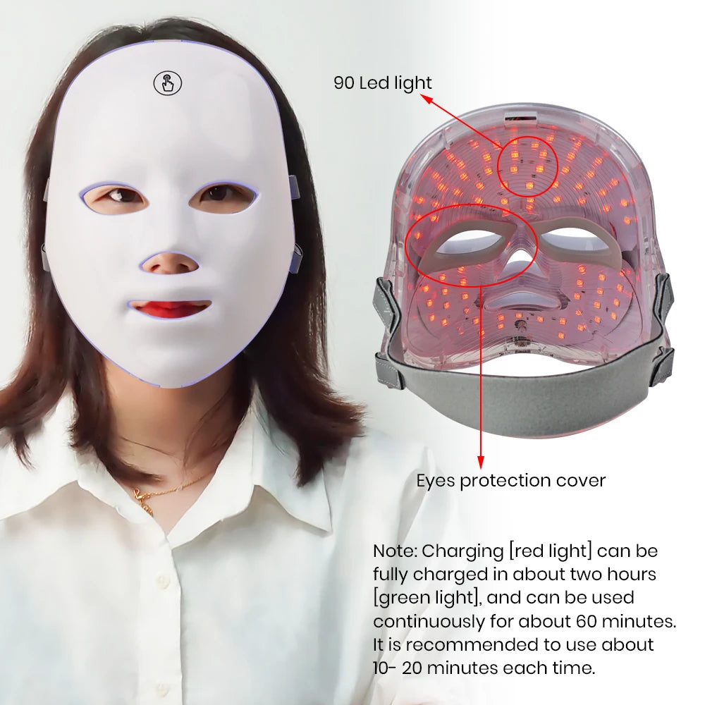 AUSHA 7 Color LED Light Therapy Facial Mask