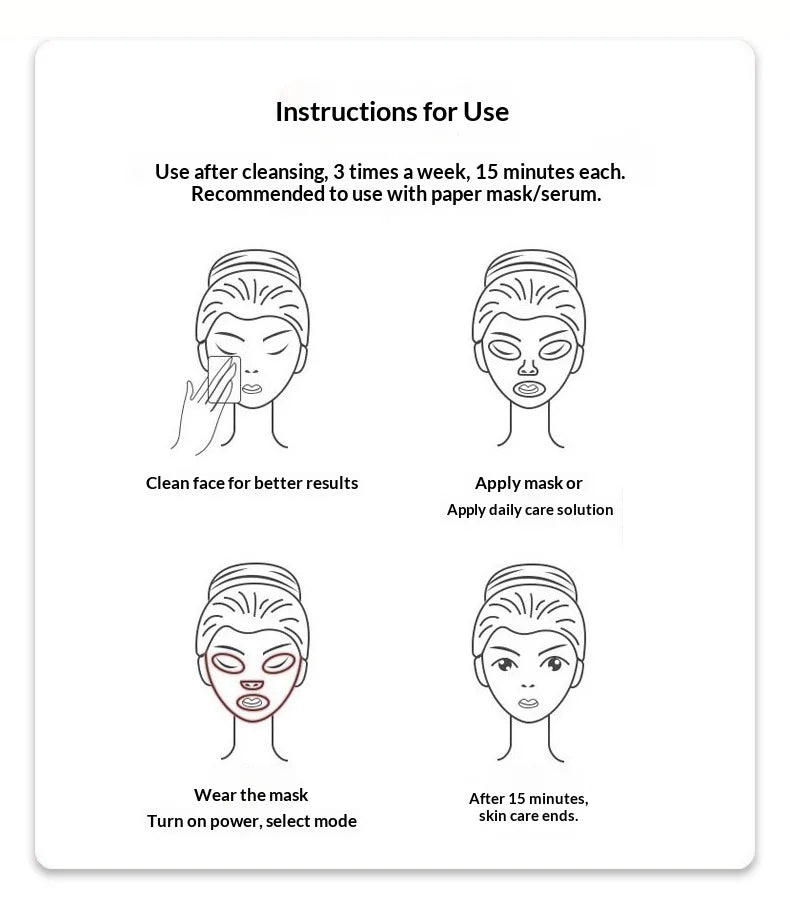 AUSHA 7 Color LED Light Therapy Facial Mask