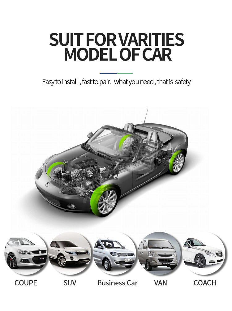 Tyre Pressure Monitoring System TPMS with Internal Sensors