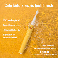 Child Electric Toothbrush with 4 Brush Heads & 3 Speed Modes