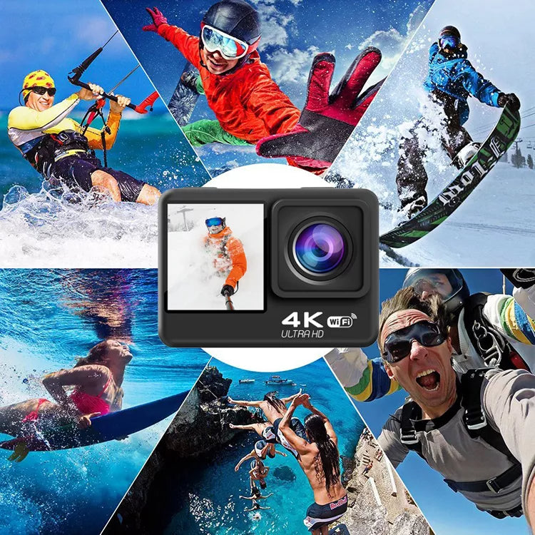 4k Action Camera 60fps with EIS , Wifi, Dual Touch Screen, Remote Control