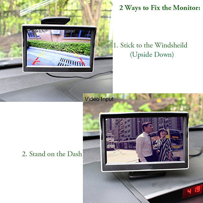 Universal Car Rear View Camera with Display – AUSHA