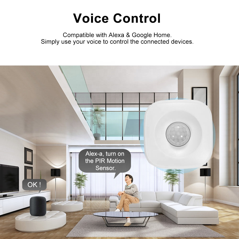 Smart Wifi Motion Sensor - Compatible with Alexa