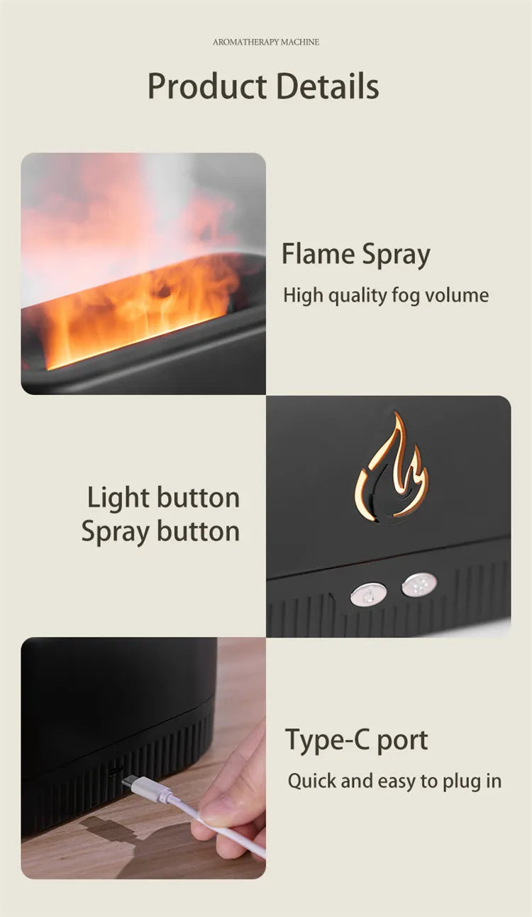 Flame Humidifier Aroma Humidifier Diffuser