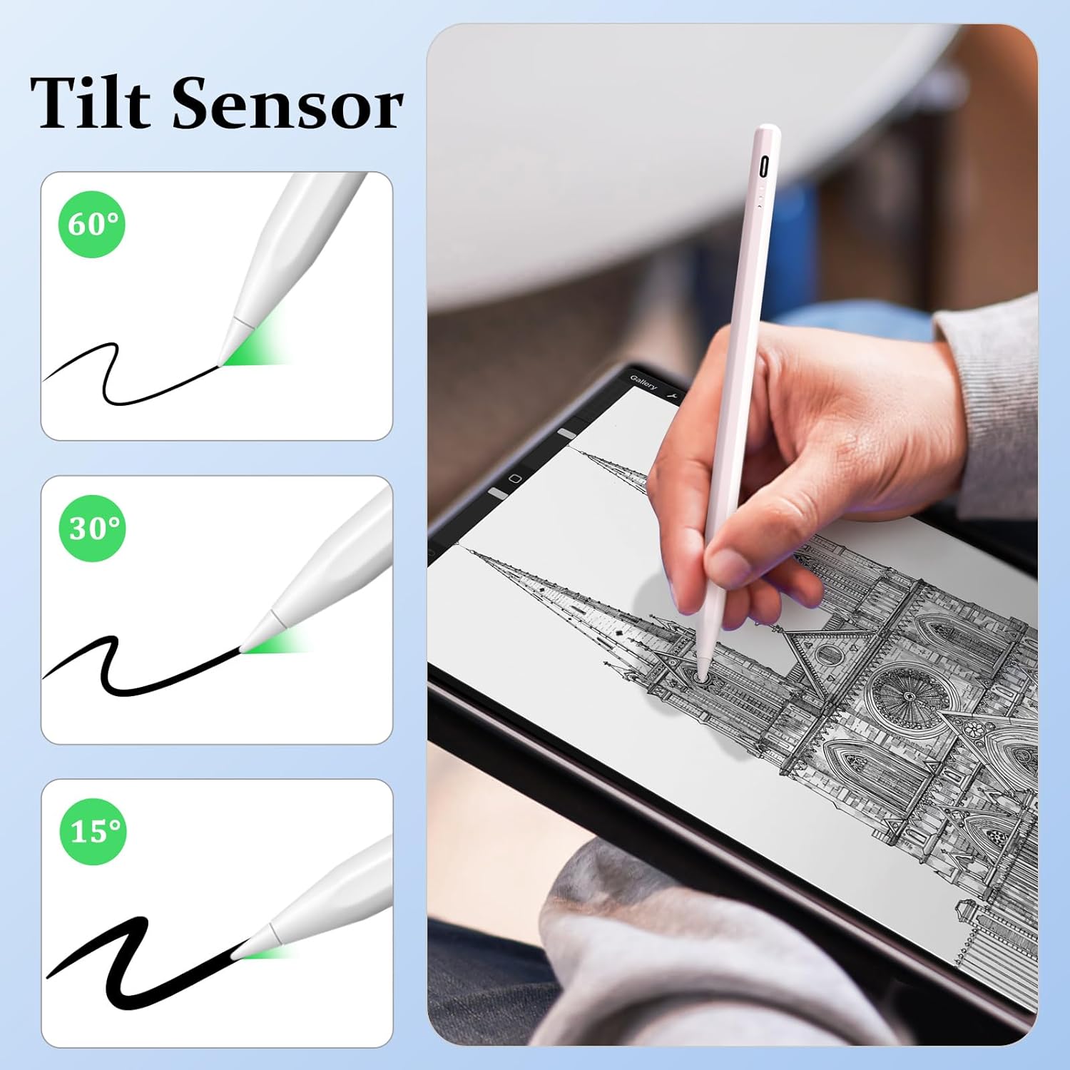 Stylus Pencil compatible with iPad with Palm Rejection