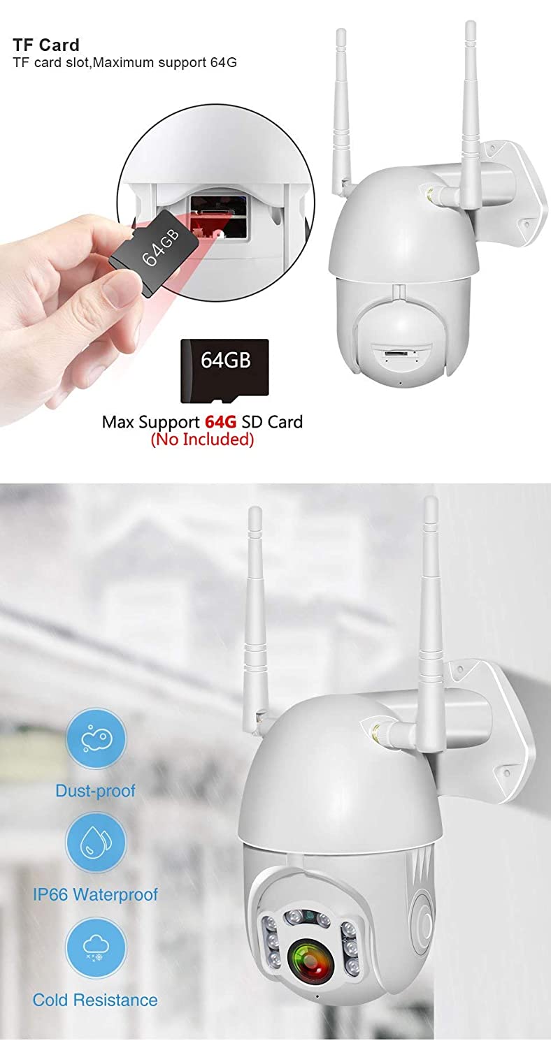 Outdoor PTZ WiFi Camera Full HD