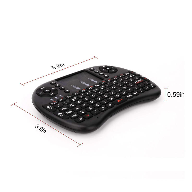 Wireless Mini Keyboard with Touchpad and LED Backlight