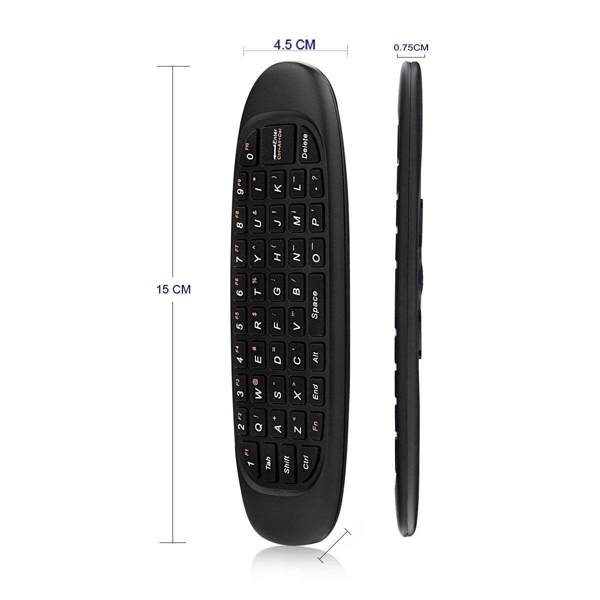 Smart Air Mouse Rechargeable Remote with Keyboard
