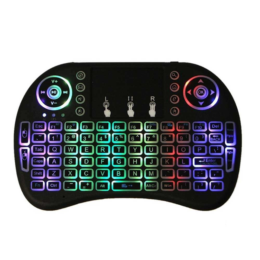 Wireless Mini Keyboard with Touchpad and LED Backlight – AUSHA
